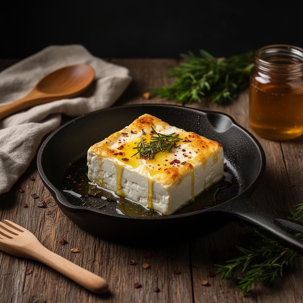 Gebakken feta uit de airfryer
