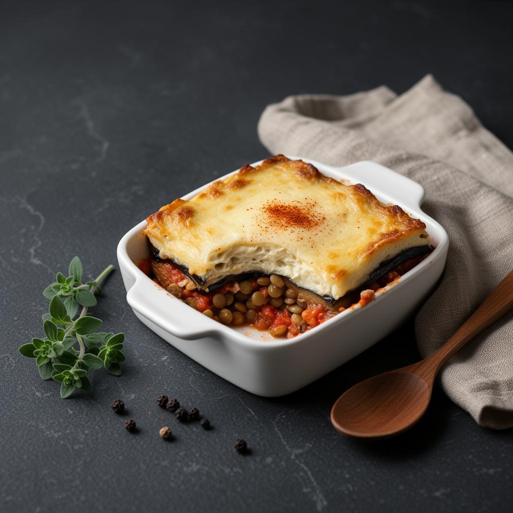 Vegetarische moussaka uit de airfryer